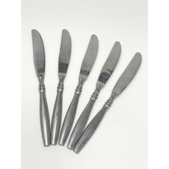 Reed & Barton Rebacraft Japan Stainless Perth Dinner Knife 8 3/8” Set Of 5 - Picture 1 of 8